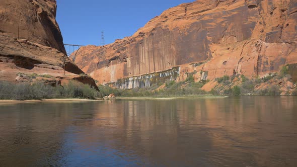 Hoover Dam seen behind a cliff