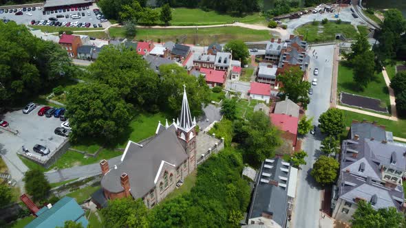 Harper's Ferry, West Virginia, site of John Brown's raid to fight slavery. Surrounded by the Shenand