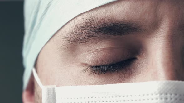 Portrait of a Physician or Surgeon Who Looks Proud Room His Work in the Clinic or Hospital