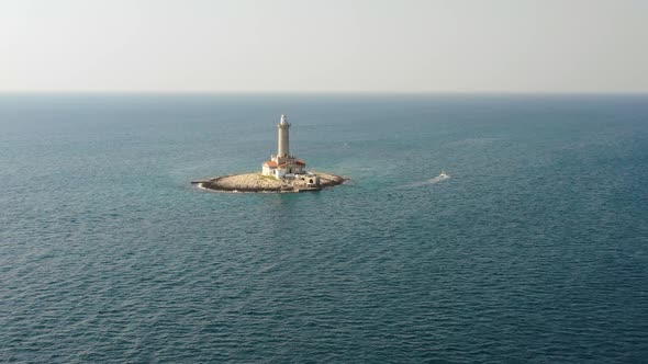 Lighthouse in the Adriatic Sea