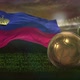 Liechtenstein Flag With Football And Cup Background Loop 4K - VideoHive Item for Sale