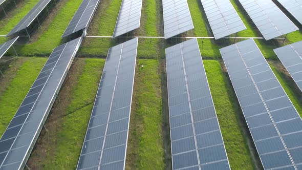 Aerial View of Solar Energy Panels Solar Panels Solar Power Plants alt