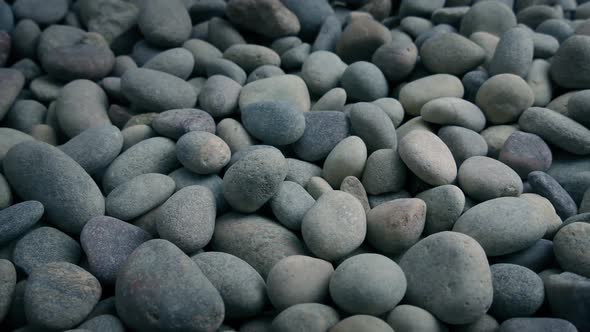 Moving Sideways Past Beach Pebbles