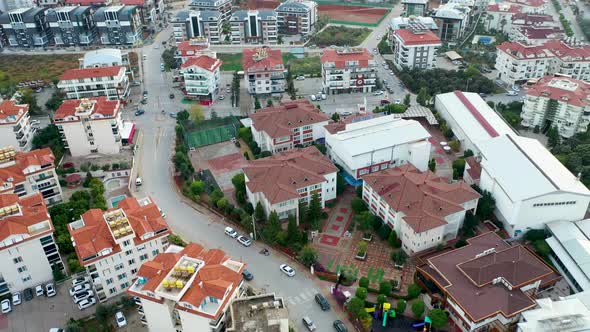 School Aerial View 4 K Alanya Turkey