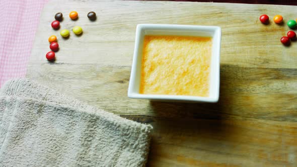 Mexican Caramel Flan on the Table