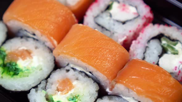 Sushi on the Table Closeup