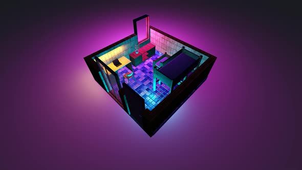 Isometric position of the bedroom