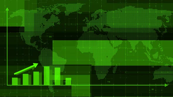 Positive business graph chart animation