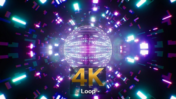 Disco Mirror Ball VJ Background Loop 4K 02