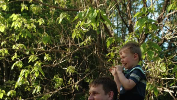 Walking Happy Family