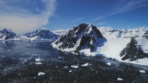 Aerial View: Drone Flight Mountain Panorama