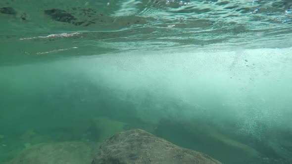 Underwater Turquoise Stream