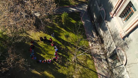 Students Playing in the Schoolyard