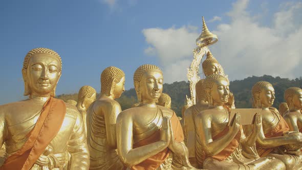 Golden Disciple Statues Of Big Buddha