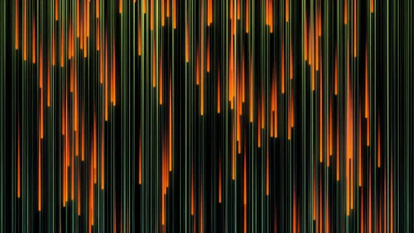 Abstract animation of bright digital rain of vertical colorful lines
