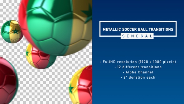 Metallic Soccer Ball Transitions - Senegal alt