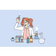 Female Scientist Do Experiments in Lab - GraphicRiver Item for Sale
