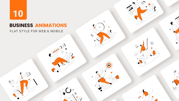 Business Maketing Animations - Flat Concept