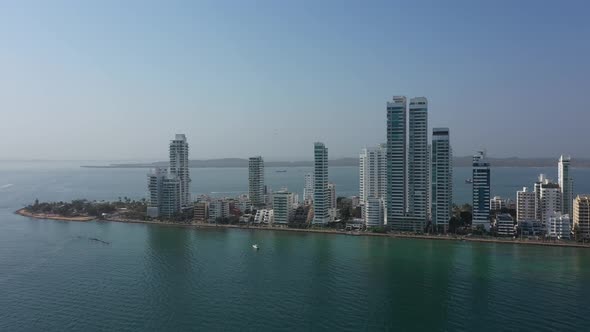 The Bocagrande Modern Distcrict in Cartagena Colombia