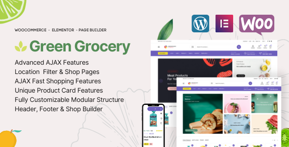 Green Grocery - Grocery Store & Food Delivery WordPress eCommerce Theme
