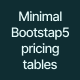 Minimal Bootstrap5 pricing tables - CodeCanyon Item for Sale