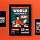 Green Orange Flat Design World Teacher Day Flyer Set - GraphicRiver Item for Sale