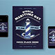 Blue Retro World Maritime Day Flyer Set - GraphicRiver Item for Sale