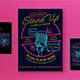 Black Neon Stand Up Comedy Flyer Set - GraphicRiver Item for Sale