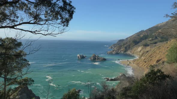 Beach in Big Sur Highway nr 1 California West Coast