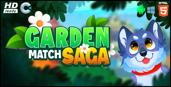 Garden Match Saga HTML5 Game Construct 3