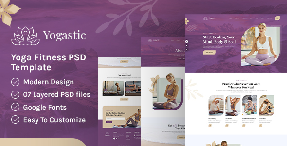 Yogastic | Yoga & Fitness PSD Template