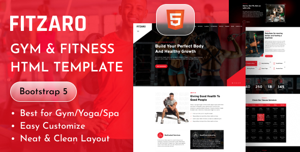 Gym Fitness & Yoga Sports Template - Fitzaro Studio