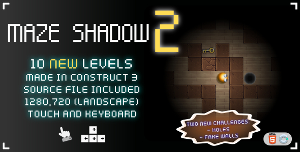 Maze Shadow 2 - HTML5 Casual game