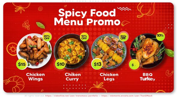 Spicy Food Menu Promo