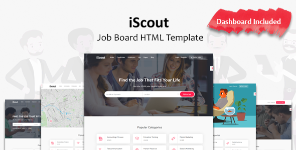 iScout - Job Board HTML Template