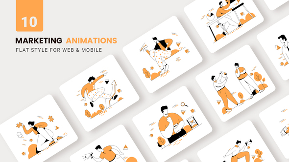 Business Maketing Animations - Flat Concept