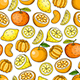 Seamless Pattern with Ripe Juicy Citrus Fruit. - GraphicRiver Item for Sale