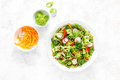 Fresh green vegetarian salad with savoy cabbage, - PhotoDune Item for Sale