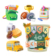 Collection of Items Related to School and Back to School Welcome Party. - GraphicRiver Item for Sale