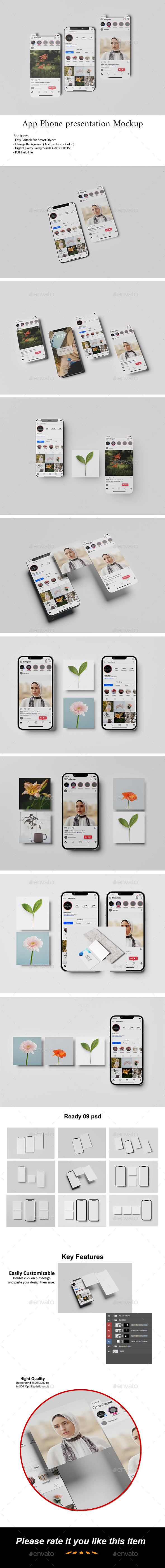 App Phone presentation Mockup