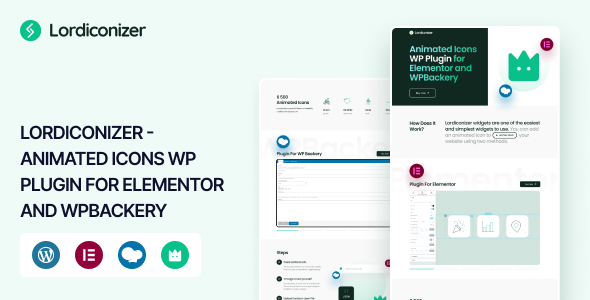 Lordiconizer - Animated Icons WP Plugin for Elementor and WPBackery