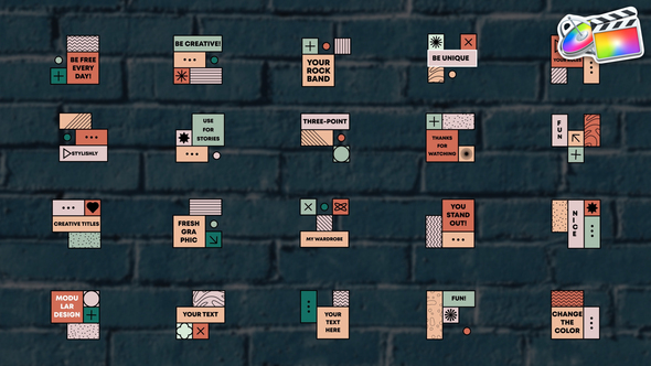 Square Titles for FCPX alt