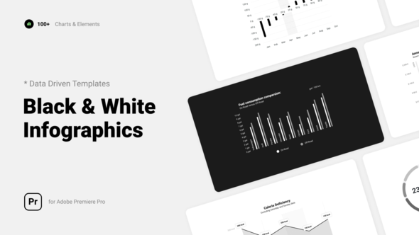 Black & White Infographics l MOGRT for Premiere Pro