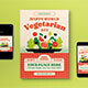 Red Modern World Vegetarian Day Flyer Set - GraphicRiver Item for Sale