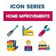 90 Home Improvements Icons | Dualine Flat Series - GraphicRiver Item for Sale