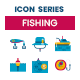 85 Fishing Icons | Dualine Flat Series - GraphicRiver Item for Sale