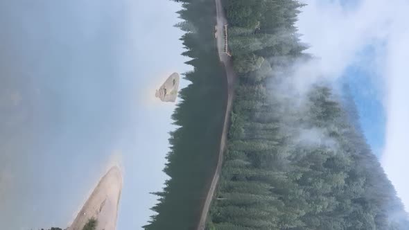 Vertical Video Mountain Lake Synevyr