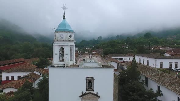Beautiful Mexican Church with Misty Background
