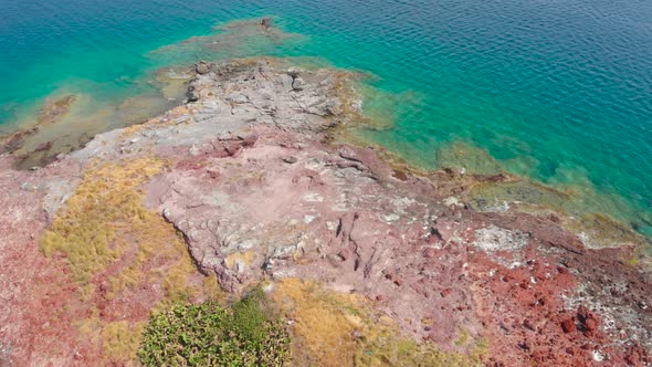 Uninhabited Virgin Island Created By Volcanic Activity. Wild Little Gull House