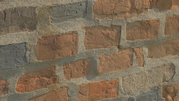 Brick wall damage 4K 2160p UHD video - Old brick wall panning 4K 3840X2160 UHD footage